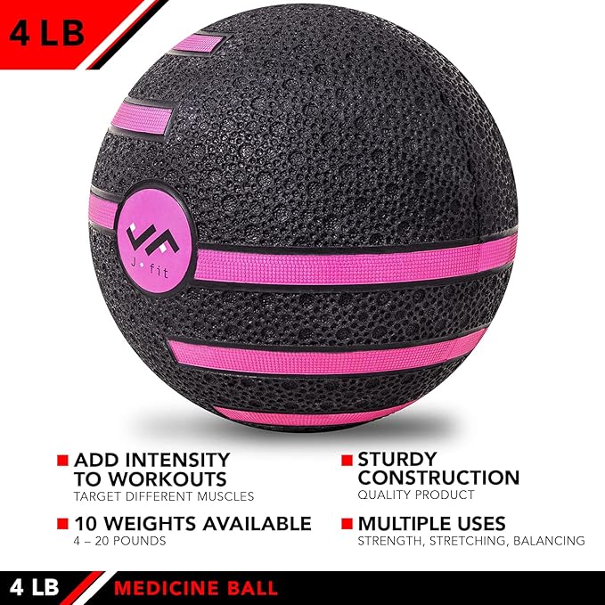 JFIT Medicine Exercise Ball with Dual Texture