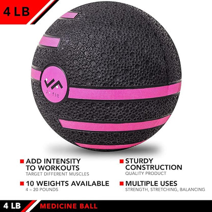 JFIT Medicine Exercise Ball with Dual Texture