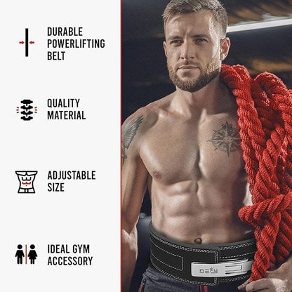 DEFY Weightlifting Lever Belt – 4” Wide Powerlifting 10MM Lever