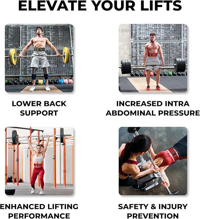 Quick Locking Weight Lifting Belt - Adjustable Lifting 4 inch