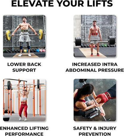 Quick Locking Weight Lifting Belt - Adjustable Lifting 4 inch