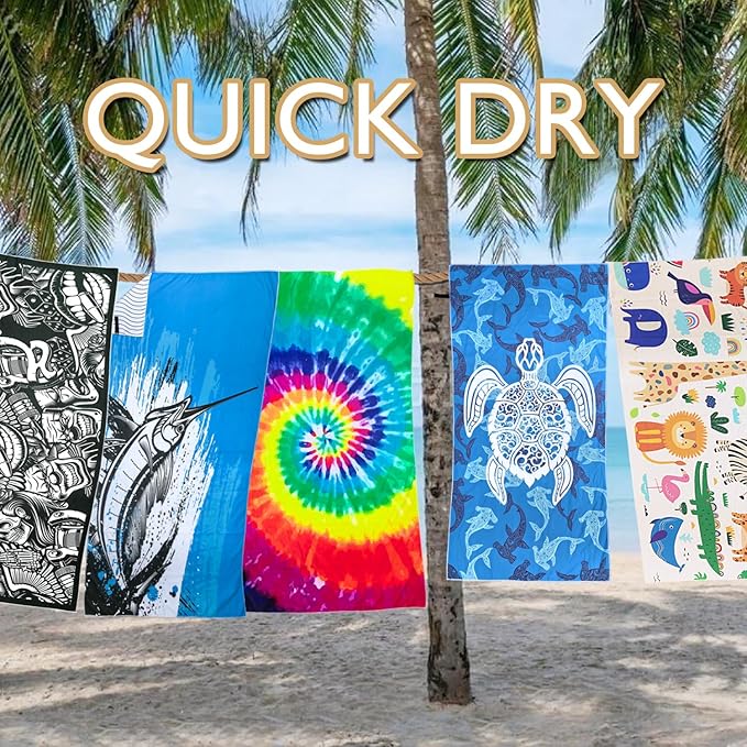Beach Towel - Microfiber Beach Towels(71" x 40" 1Pcs) -