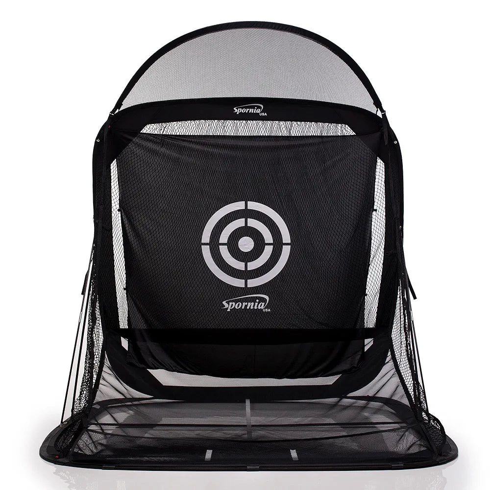 Spornia Spg-7 Golf Practice Net - Automatic Ball Return System w/Target Sheet, Two Side Barrier