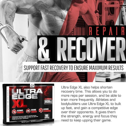 BCAA Bodybuilding Supplement - Nitric Oxide Booster for Maximum Muscle Growth - Recovery - and Intensified Workouts - with Amino Acids L Glutamine - L Arginine (60 Capsules)