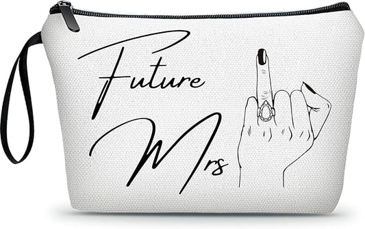 Engagement Bridal Shower Wedding Wifey Bride To Be Gifts for Her Daughter Bride Cosmetic Makeup Bag Make Up Pouch Wifey Gifts