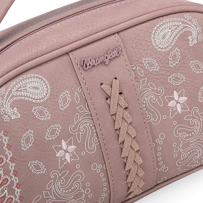 Wrangler Makeup Pouch Bag Mini Western Toiletry Purse Cosmetic Organizer Paisley Travel Pouch for Women