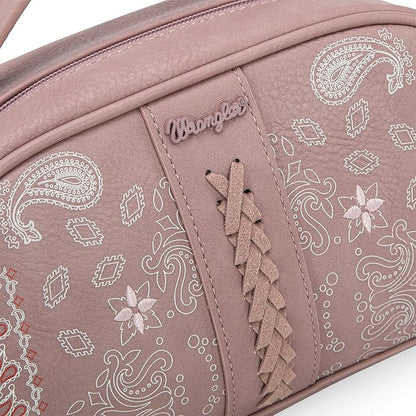 Wrangler Makeup Pouch Bag Mini Western Toiletry Purse Cosmetic Organizer Paisley Travel Pouch for Women