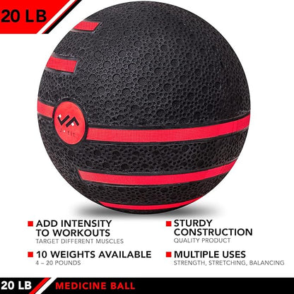 JFIT Medicine Exercise Ball with Dual Texture