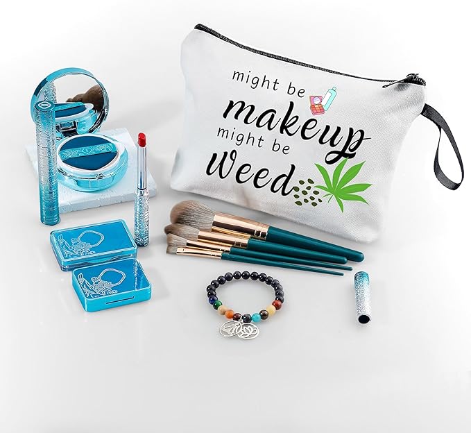 Weed Accessories, Girls Makeup, Preteen Girl Gifts, Funny Weed Makeup Cosmetic Bag