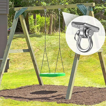 Hammock Chair Hanging Kit Swing Ceiling Mount, Heavy Duty Swing Hanger Hook, Indoor Outdoor Playground Hanging Chair, Tree, Gym, Rope, Swing Set Bracket, Punching Bag Hardware, 1000 LB
