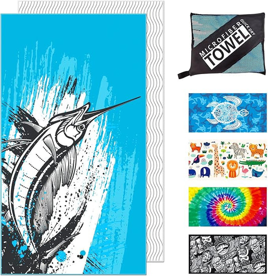Beach Towel - Microfiber Beach Towels(71" x 40" 1Pcs) -