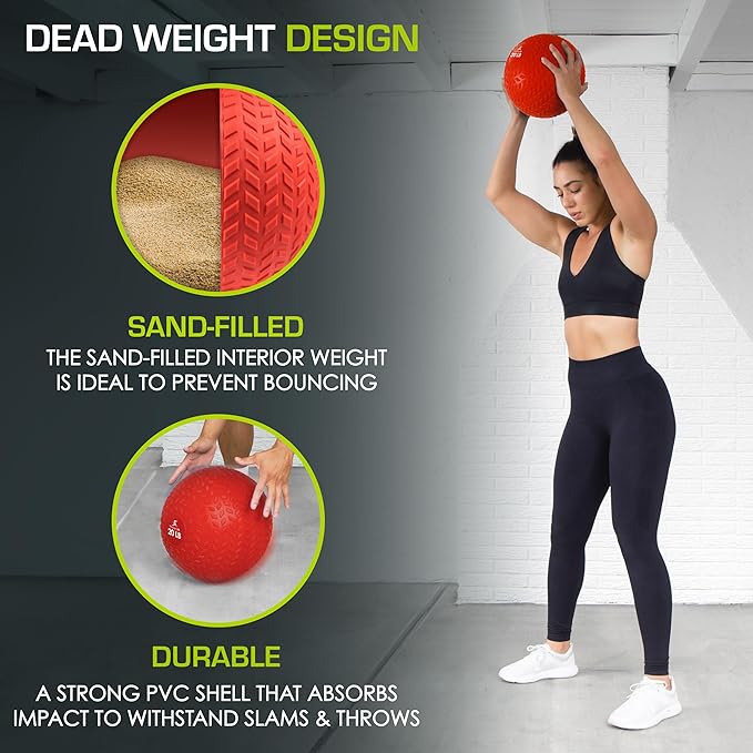 ProsourceFit Slam Medicine Balls 5 10, 15, 15, 20, 20, 25, 25, 30, 30, 50lbs 50lbs Smooth