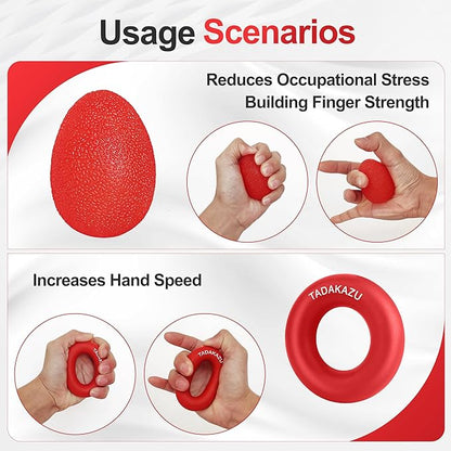 Grip Strength Trainer Kit (5 Pack) Adjustable Resistance