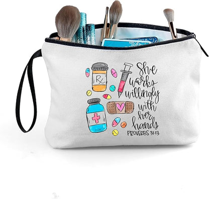Pharmacist Gifts for Women,Gifts for Pharmacists,Technician Gifts,Funny Gifts,Unique Gifts for Women Female Friend,Thank You Gifts,Travel Cosmetic Pouch,Christmas for Doctor Nurse