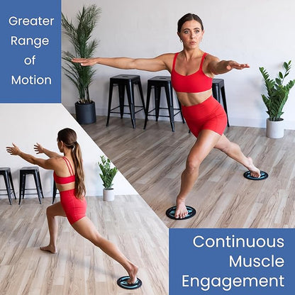 Gliding Discs for Working Out - Exercise Sliders 1 Pair, 4 Streaming