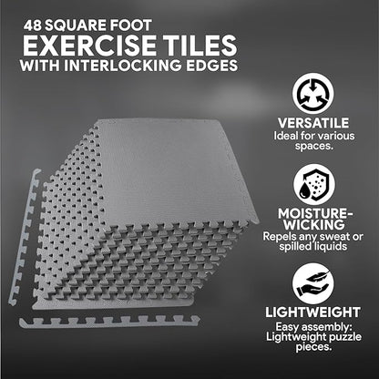 BalanceFrom Puzzle Exercise Mat with EVA Foam Interlocking