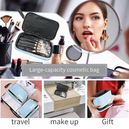 Travel Makeup Bag Cosmetic Bag Makeup Bag Toiletry bag for women and men (Large Blue)