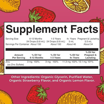 MaryRuth Organics Strawberry Lemon Ionic Zinc, 4 FZ