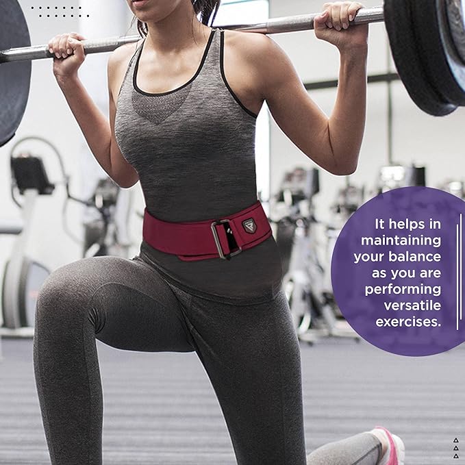 RDX Women Weight Lifting Belt 4” Adjustable Back