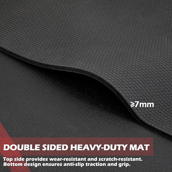 Vivitory Extra Large Yoga Mat for Home Workout 8'x5'/6'x4' (7mm), Large Exercise Mat, Ultra Durable, Non-Slip, Workout Mat for Instant Home Gym Flooring, Gym Mats for Cardio, Weightlifting, Jump Rope