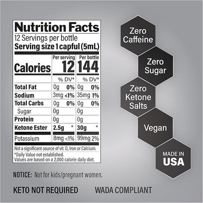 KetoneAid KE4 Pro Ketone Ester Drink | Not a Ketone Salt, No Sugar, No Caffeine | Exogenous D-BHB Ester | 12 Serving Per Bottle (3 Count)