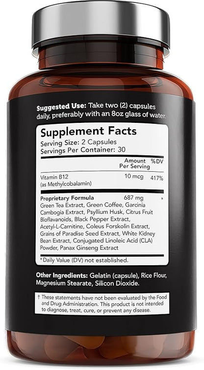 Vitamin Bounty Burn X13 - Thermogenic Fat Burner, Fat Burner for Men, Fat Burners for Women, Thermogenic Warming, Support Muscle Growth, Pumps, Vascularity, and Energy Levels - 60 Capsules