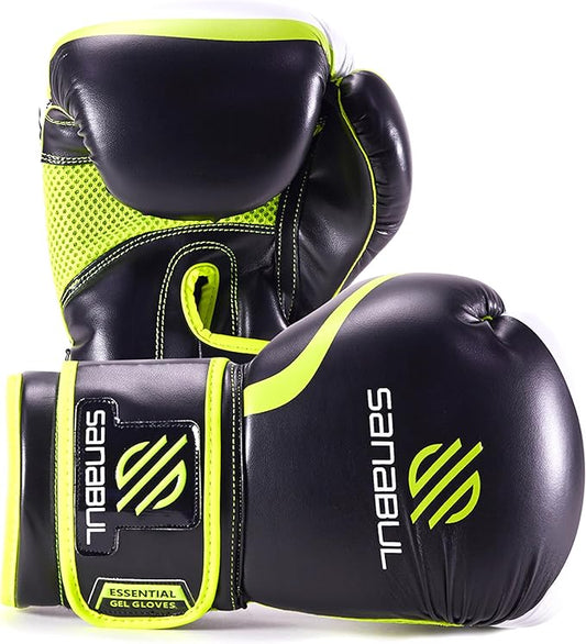 Sanabul Essential Gel Boxing Gloves for Men & Women, Kickboxing MMA, Muay Thai Gloves and Heavy Bag Training Punching & Sparring