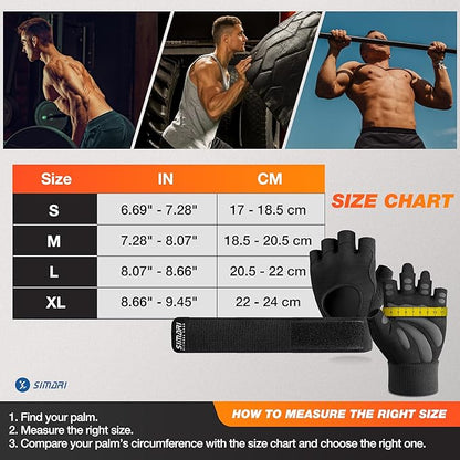 SIMARI Breathable Workout Gloves for Men and Women