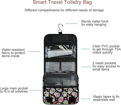 senya Hanging Travel Toiletry Bag Kit Makeup Case Cosmetics Organizer for Men Women
