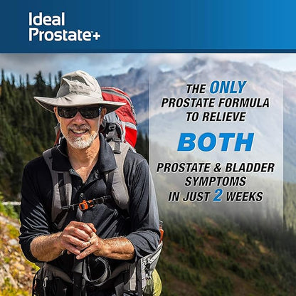 Advanced Men's Prostate Support by Ideal Prostate Plus Ultra with Reishi Mushroom, Saw Palmetto, Lycopene and More for Natural Prostate Relief* - 2 Bottles