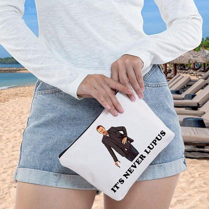 WZMPA Dr Gregory Cosmetic Bag Dr Gregory Fans Gift It's Never Lupus Zipper Pouch Bag For TV Series Fans (never Lupus)