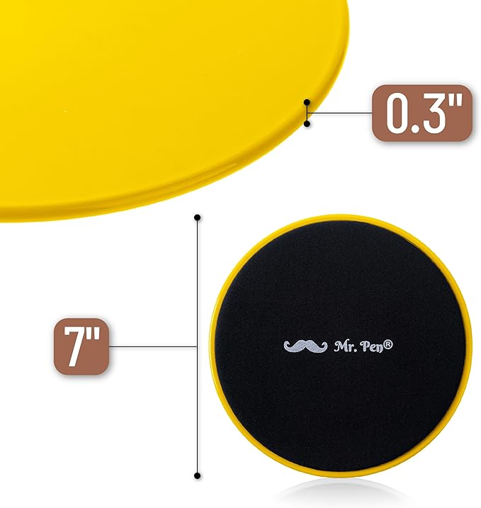 Mr. Pen- Core Sliders for Working Out 2 Pack,