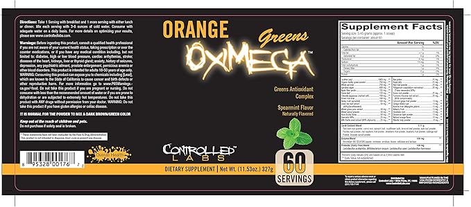 Controlled Labs Orange OxiMega Greens Spearmint -- 0.72 lb