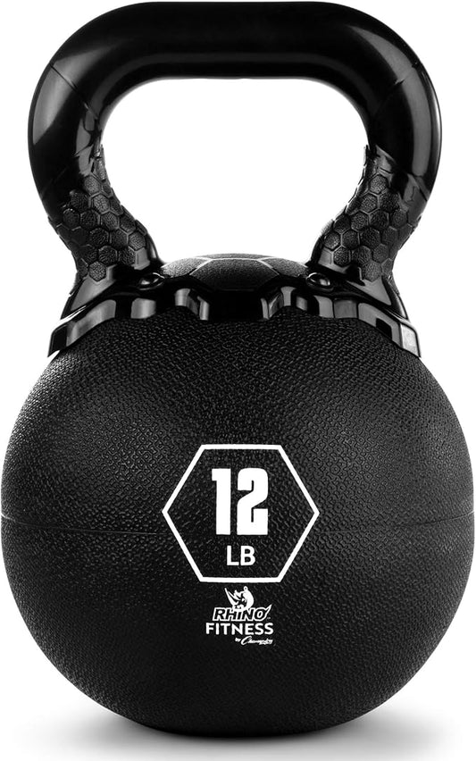 Champion Sports Rhino Kettlebell Rubber Weights