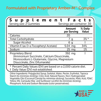 Amberen Menopause Supplements for Women, Multi-Symptom Relief, Vitamin E & Unique Amberen Compound, Helps Support Hormone Balance, Hot Flashes & Night Sweats, Sugar Free, Orange Flavor, 60 Gummies