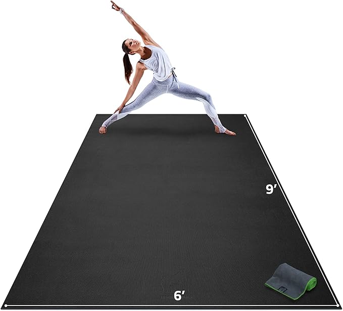 Gorilla Mats Premium Extra Large Yoga Mat – 9' x 6' x 8mm Extra