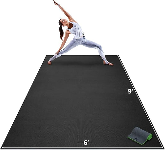 Gorilla Mats Premium Extra Large Yoga Mat – 9' x 6' x 8mm Extra