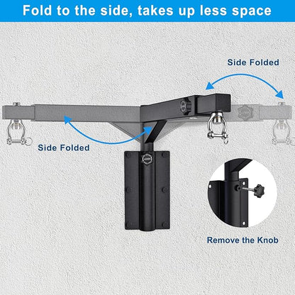 Kipika Heavy Bag Hanger Wall Mount Punching, Rotatable Heavy Duty Boxing Bag Bracket for Home Gym Indoor, Adjustable Length for Kickboxing Bag, Muay Thai Bag,Speed Bag