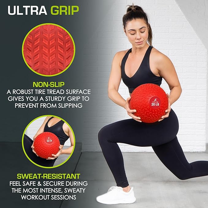 ProsourceFit Slam Medicine Balls 5 10, 15, 15, 20, 20, 25, 25, 30, 30, 50lbs 50lbs Smooth