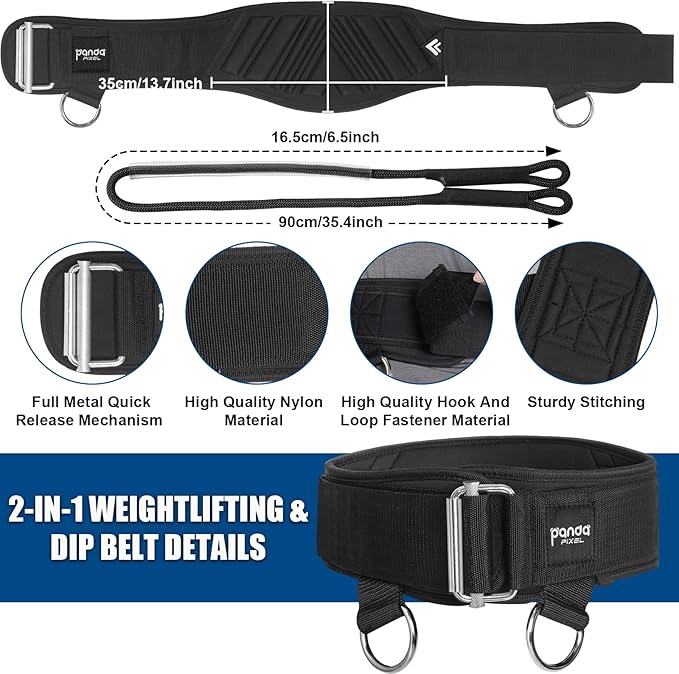 【Design Patents】Weight lifting belt 2-in-1 Weightlifting & Dip