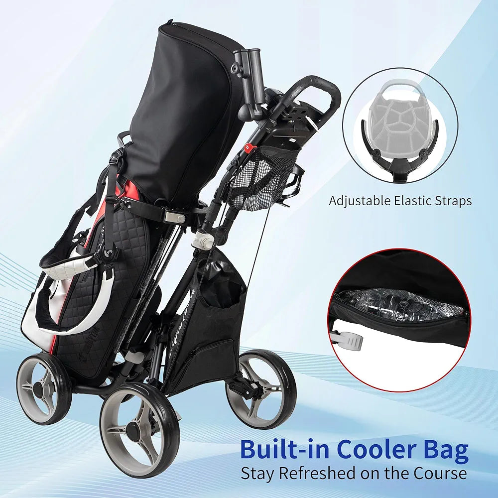 CaddyTek Explorer V8 - SuperLite 4 Wheel Golf Push Cart, Explorer Version 8