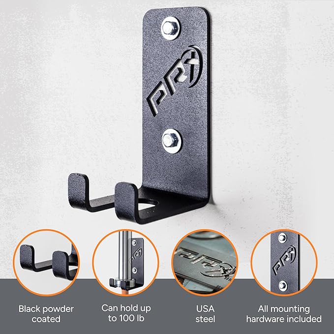 PRx Performance Wall-Mounted Barbell Rack - Space-Efficient Barbell