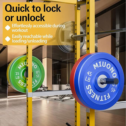 Weight Plate Holder, Weight Plate Rack Storage for 2X2 Power Rack Attachments, Extended Version Hang More 2" Weight Plates (1 Pair)