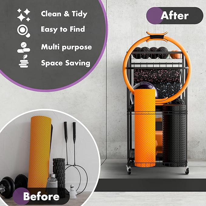 Home Gym Workout Equipment Storage system - Ideal