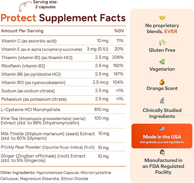 Cheers Daily Combo | Protect + Multi | Daily Supplements for Drinkers to Support Liver Health & Replenish Lost Vitamins | 30 Doses Each | Choline, Betaine, Niacin, B-Vitamins, L-Cysteine, DHM