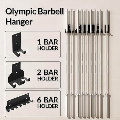 Signature Fitness Wall Mount Vertical Barbell Hanger Olympic