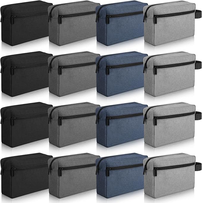 Paterr 16 Pcs Travel Toiletry Bag for Women Men Large Water Resistant Shaving Bag Hanging Cosmetic Bag with Handle and Divider Storage Travel Pouch Case for Cosmetics Toiletries Accessories, 4 Colors