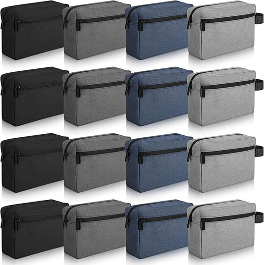 Paterr 16 Pcs Travel Toiletry Bag for Women Men Large Water Resistant Shaving Bag Hanging Cosmetic Bag with Handle and Divider Storage Travel Pouch Case for Cosmetics Toiletries Accessories, 4 Colors
