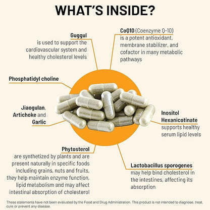 Mountain Peak Nutritionals Cholesterol Support - Helps Support Healthy Cholesterol Levels - Artichoke Extract - Hypoallergenic Dietary Supplement (90 Vegetarian Capsules)