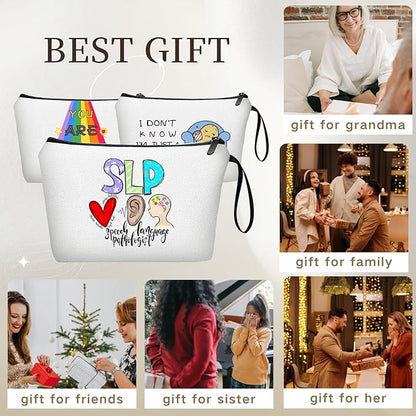 Speech Therapist Gift,Slp Gifts,Speech Pathologist Gifts,Therapist Gifts,Appreciation Gifts for Women,Speech Language Pathologist Gifts,Therapist Makeup Bag,Gift for Friend,Christmas Gifts